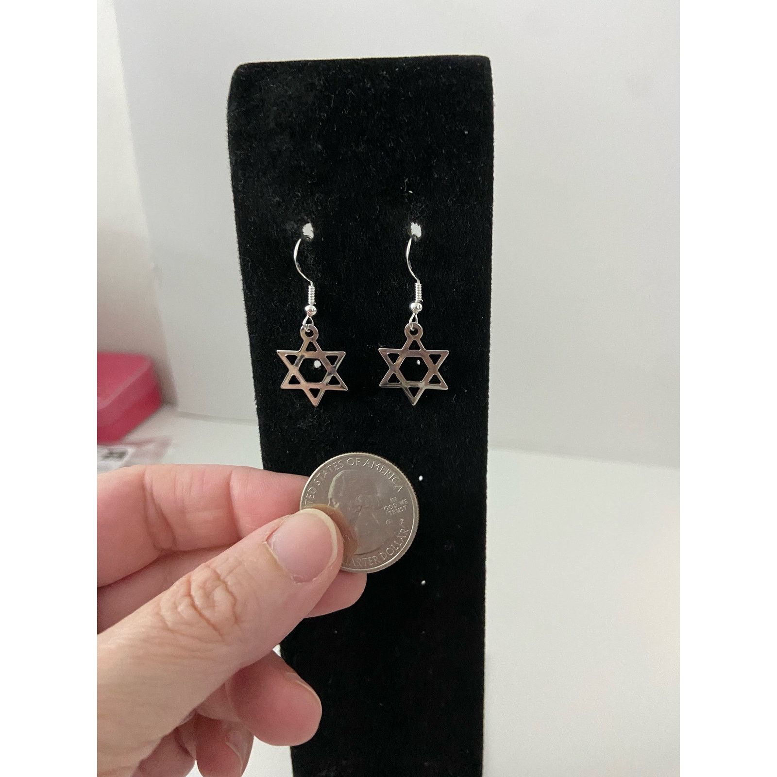 Other Star of David earrings silver tone Size ONE SIZE - 2 Thumbnail