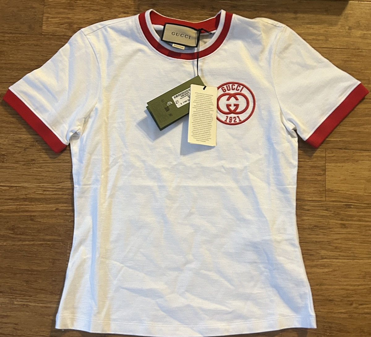 Gucci Gucci Logo Embroidered Cotton T-shirt size S 756596 Size S / US 4 / IT 40 - 3 Thumbnail