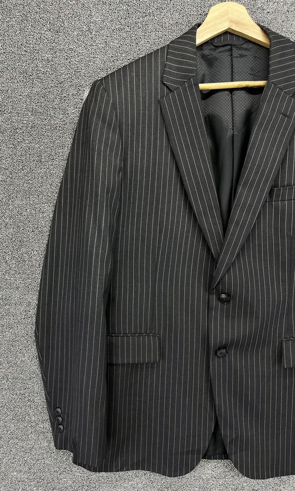 Issey Miyake Issey Miyake Tete Homme Black Wool Blazers Coats Jacket Size US XL / EU 56 / 4 - 3 Thumbnail