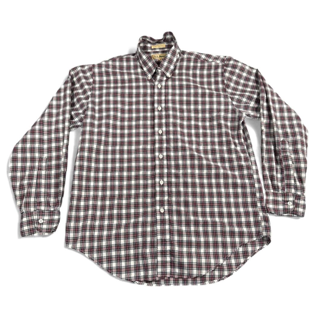 Vintage VINTAGE LL Bean Shirt Adult LARGE White Red Plaid Single Needle Tailoring 80s Shirts Mens Size US L / EU 52-54 / 3 - 2 Thumbnail