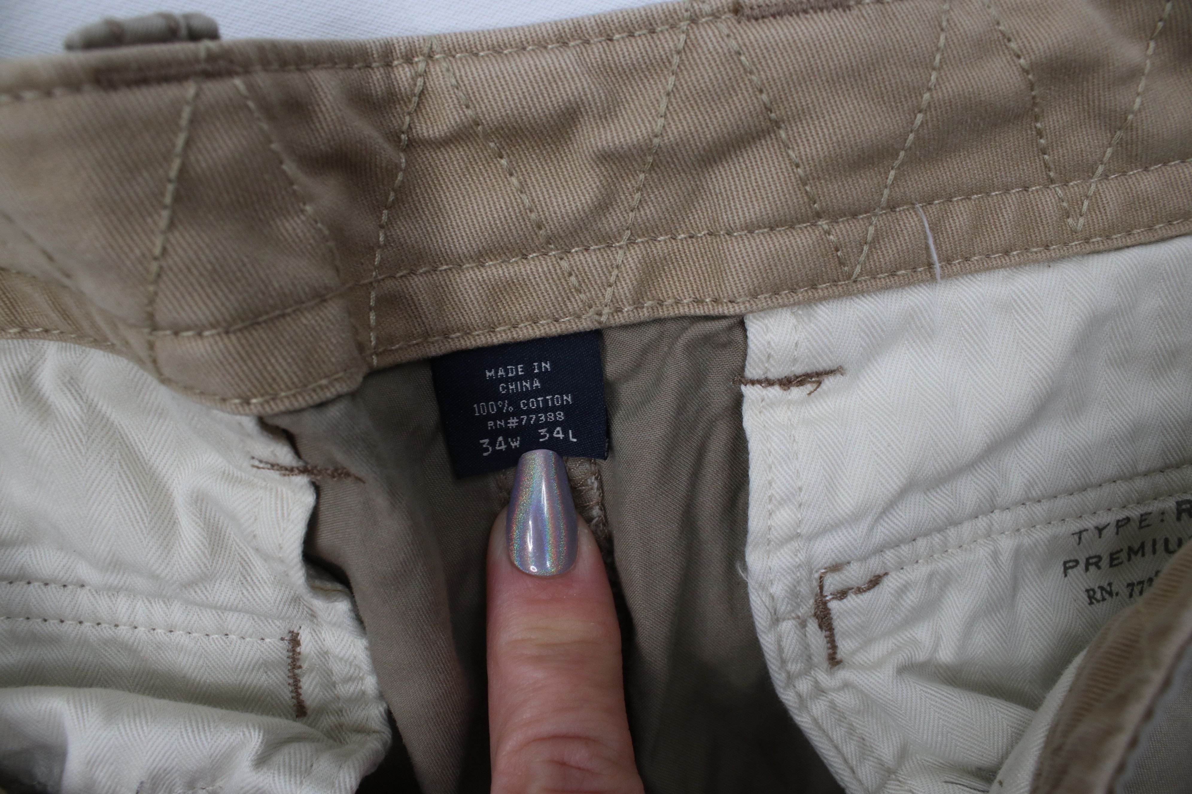 J.Crew Vintage J Crew Fit Premium Wide Leg Cargo Pants Beige Size US 34 / EU 50 - 9 Thumbnail
