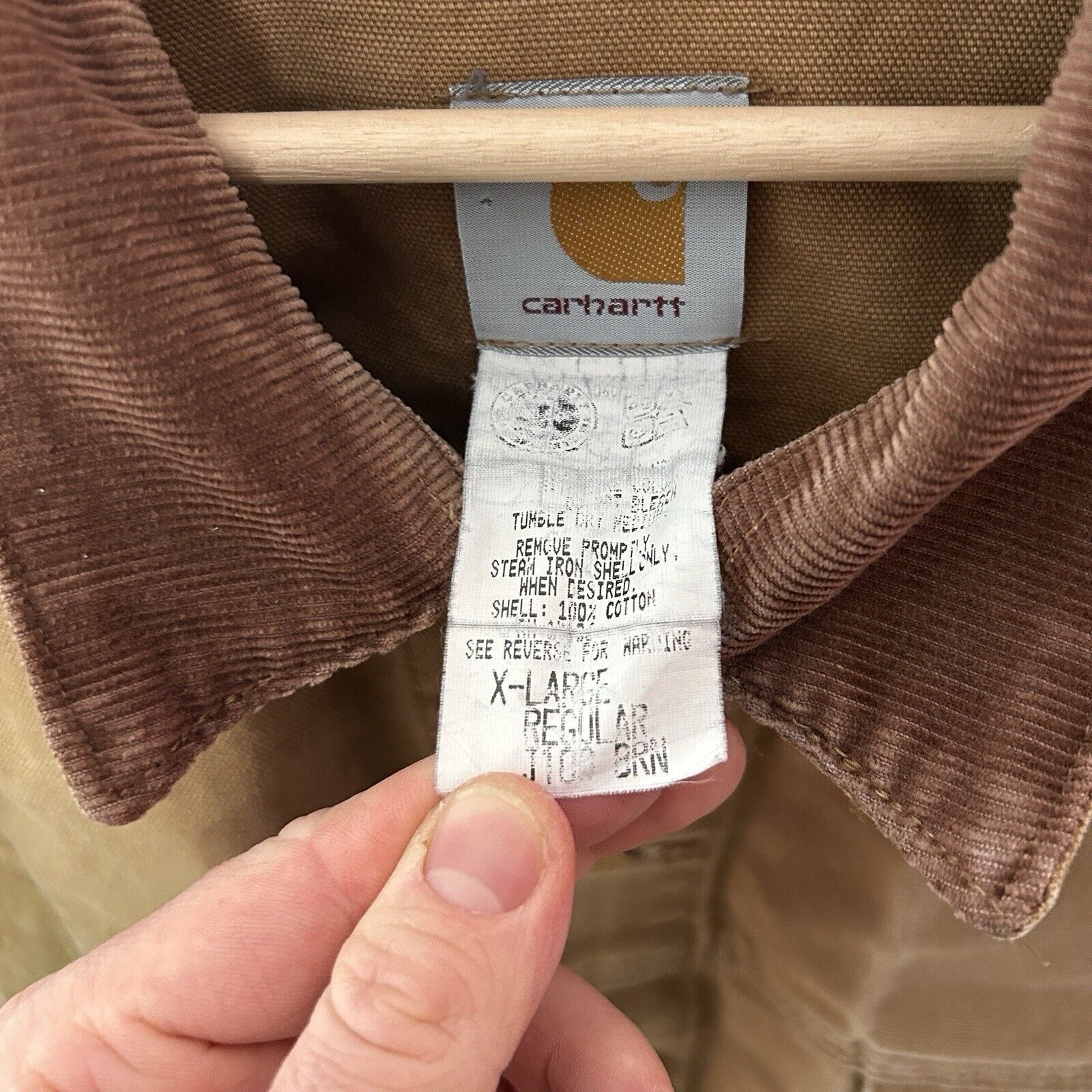 Carhartt Vintage Carhartt Unlined Trucker Jacket “Tan” J109 BRN Size US XL / EU 56 / 4 - 4 Thumbnail