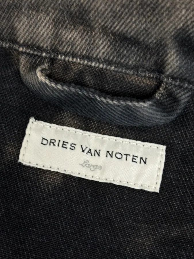 Dries Van Noten Dries Van Noten Grey Cotton Acid Wash Denim Jacket Size US L / EU 52-54 / 3 - 11 Thumbnail