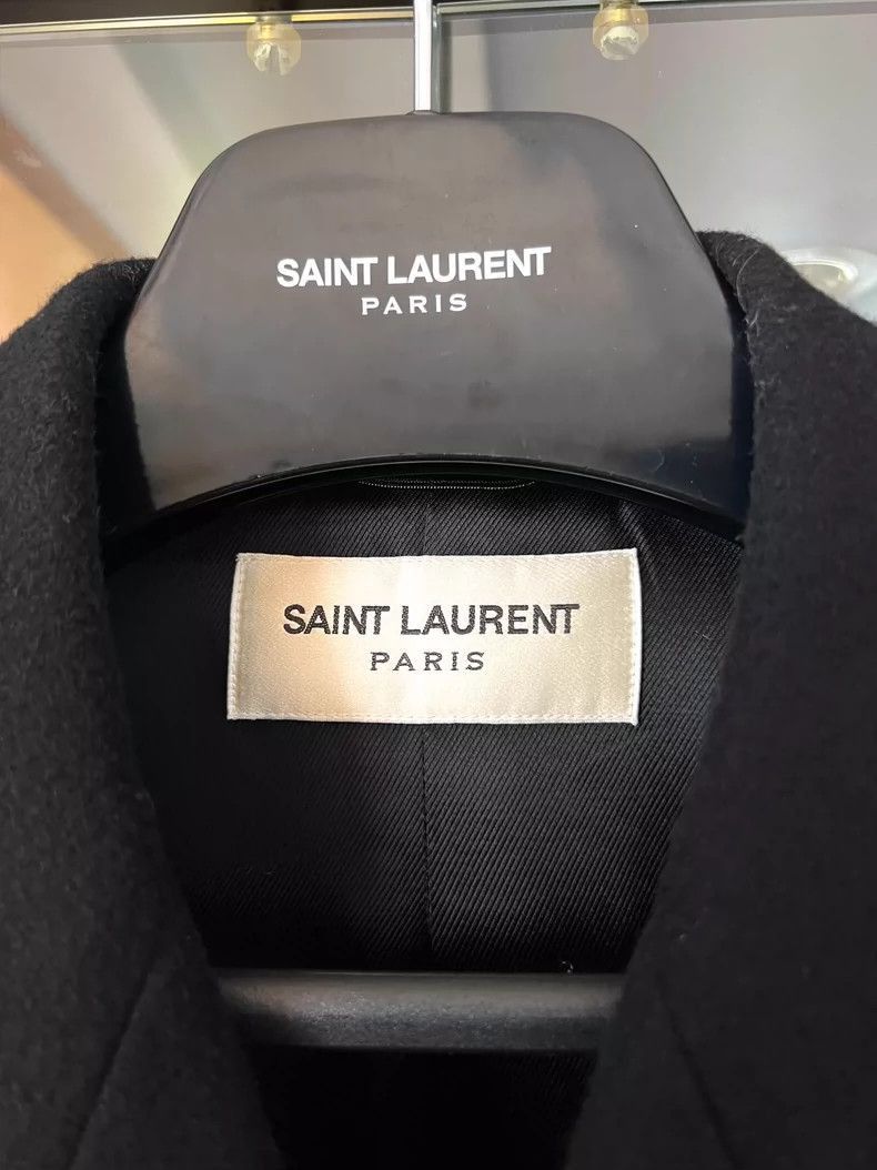 Saint Laurent Paris Saint Laurent Paris Double breasted gun collar wool coat-25 Size US M / EU 48-50 / 2 - 2 Thumbnail