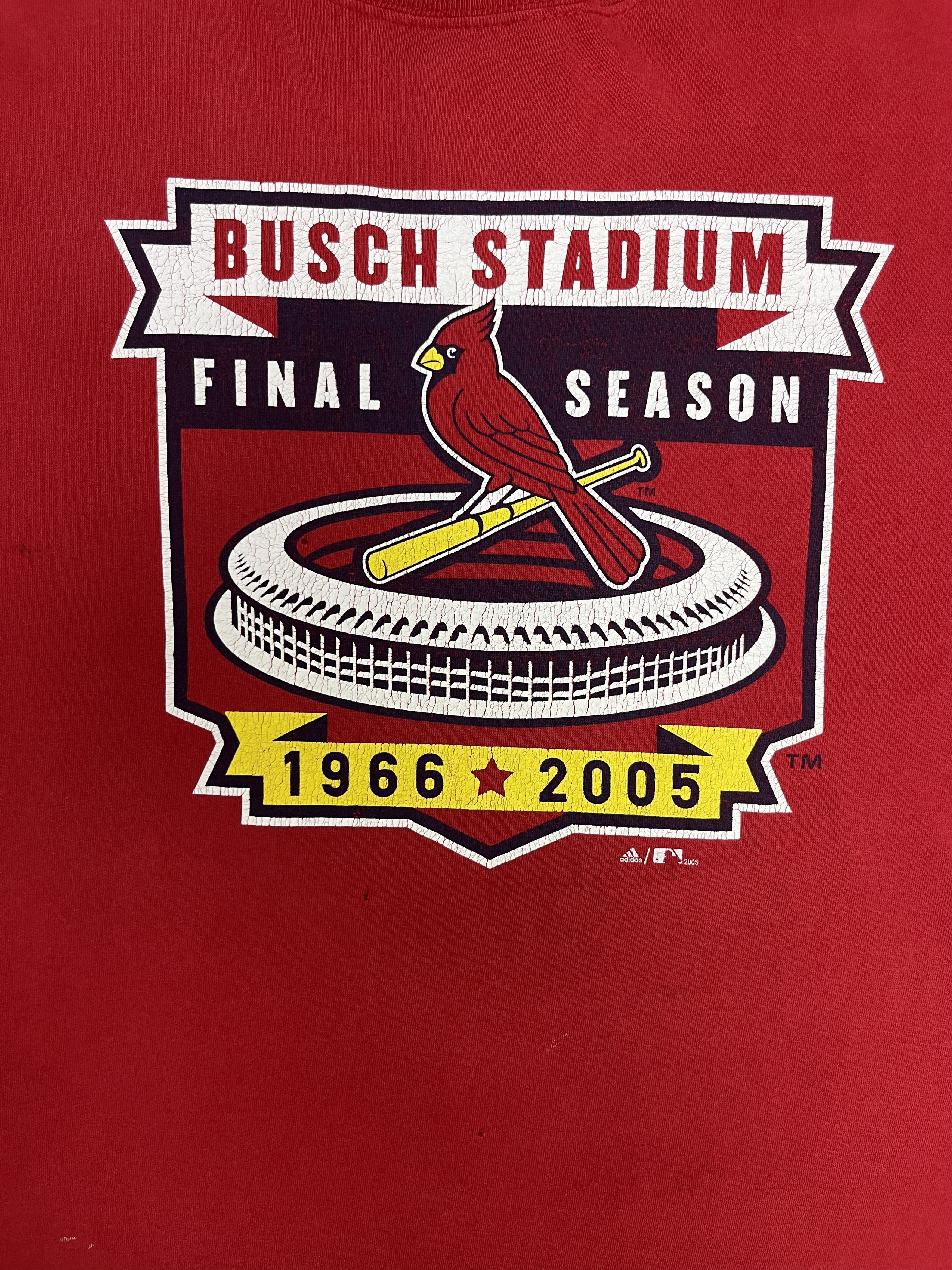 Adidas × Vintage St. Louis Cardinals Busch Stadium Final Season Vintage Tee Size US XXL / EU 58 / 5 - 2 Thumbnail