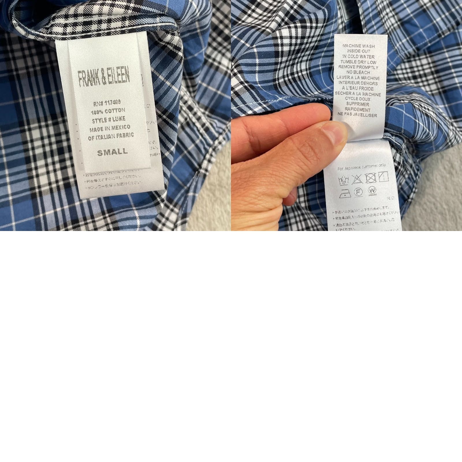 Frank & Eileen FRANK & EILEEN Luke Shirt Men Small Blue Plaid Cotton Long Sleeve Button-Up Casual Workwear Vintage Freeform? Size US S / EU 44-46 / 1 - 8 Thumbnail