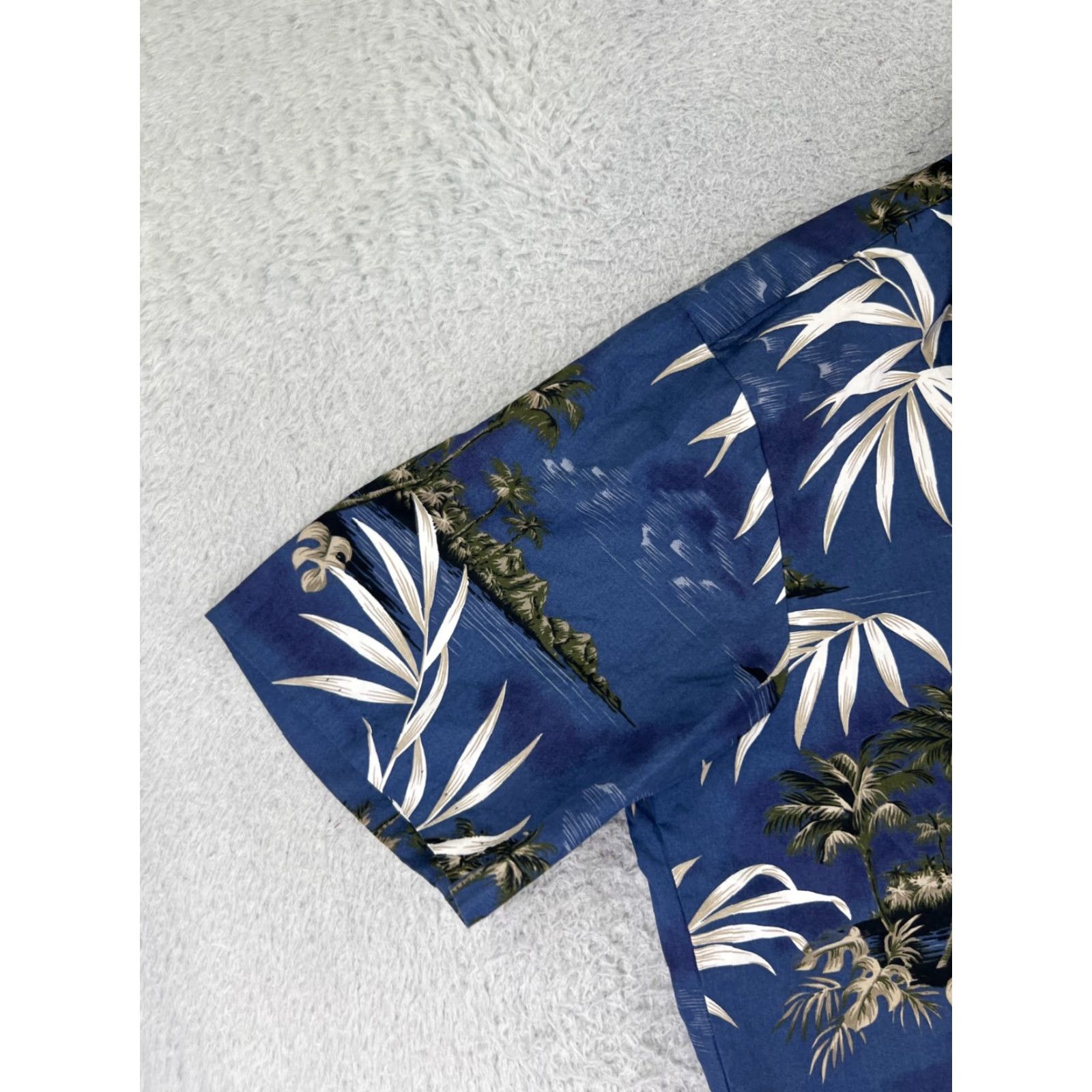 Vintage RJC Shirt Men Large Blue Floral Bamboo Island Pattern 100% Cotton Hawaiian Beach Size US L / EU 52-54 / 3 - 5 Thumbnail
