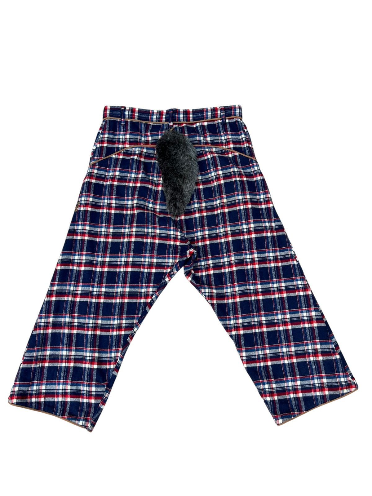 mercibeaucoup Drop Crotch Plaid Tartan Cropped Westerner Pant Size 3 Size US 33 - 15 Thumbnail