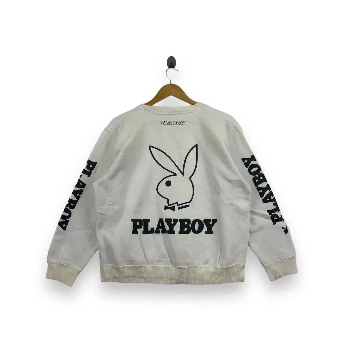 Playboy Vintage PLAYBOY BUNNY Head Sleeve Logo Back Hit Size L / US 10 / IT 46 - 1 Thumbnail