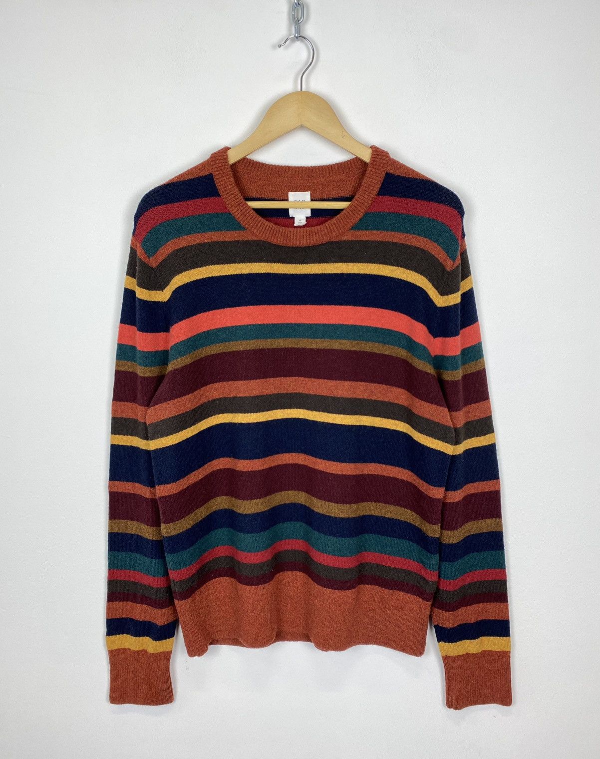 Gap Gap Multicolor Striped Merino Wool Sweater Pullover Jumper Size US M / EU 48-50 / 2 - 1 Thumbnail