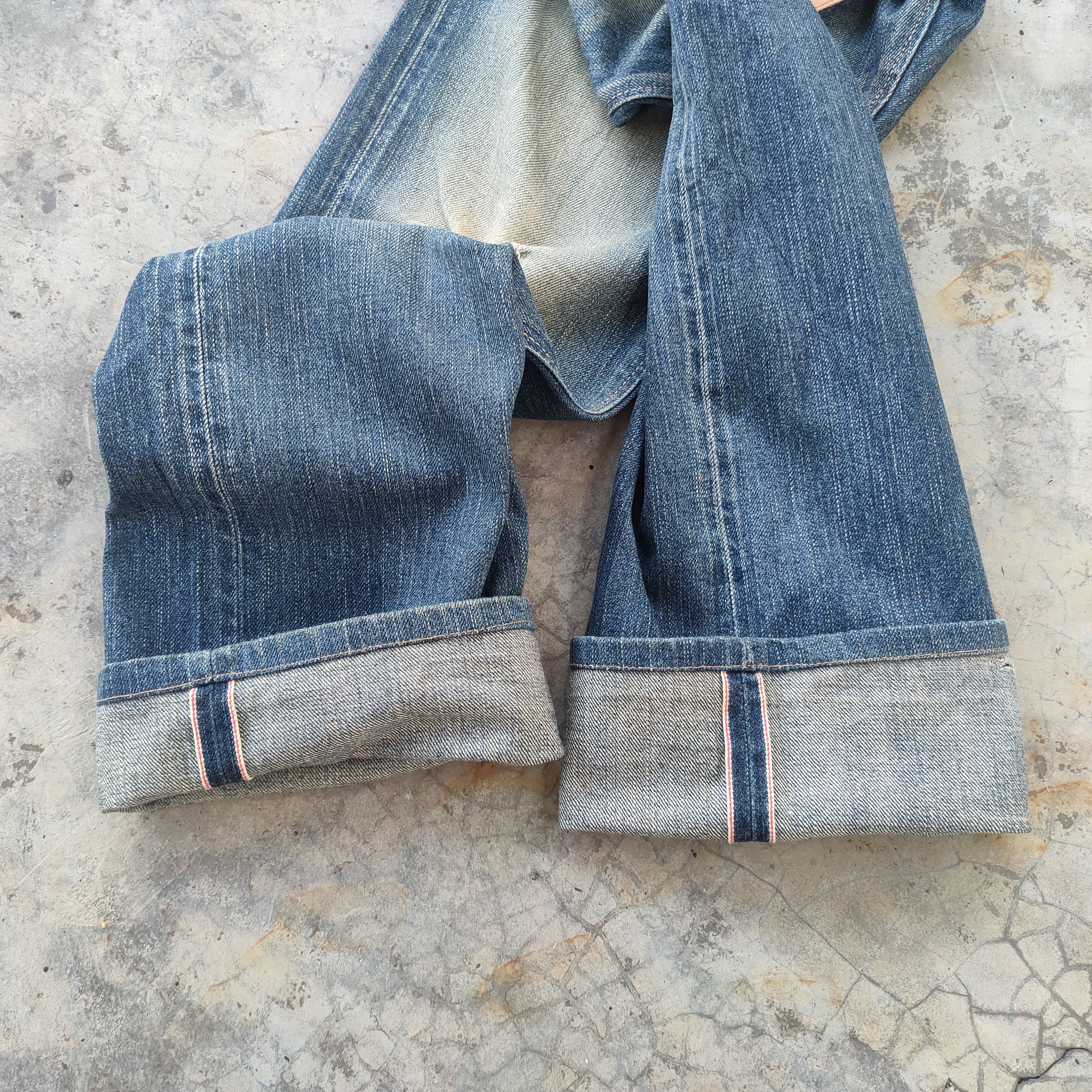 Edwin VINTAGE EDWIN SELVEDGE ORG TAG FADED DISTRESSED JEANS DENIM Size US 30 / EU 46 - 13 Thumbnail