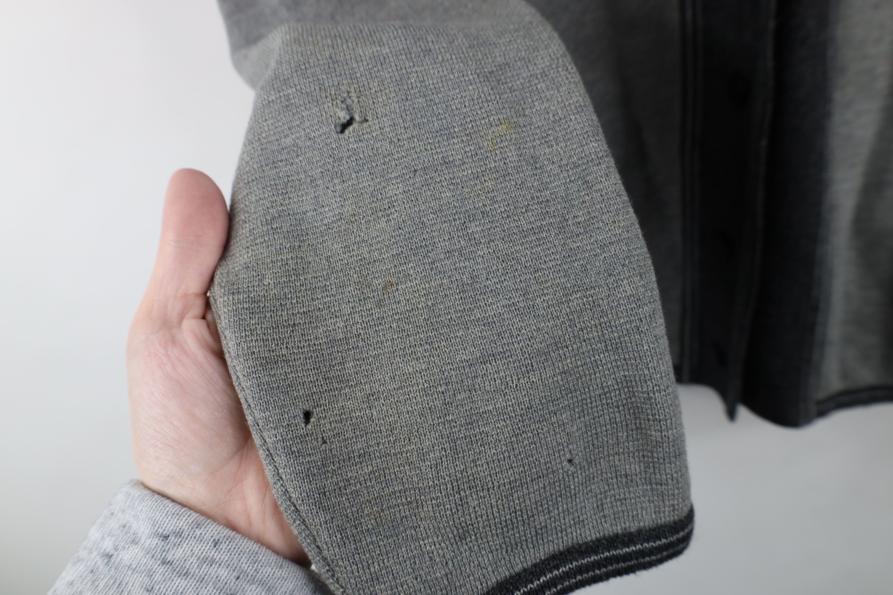 Vintage Vintage 50s Streetwear Wool Knit Cardigan Sweater Gray Size M / US 6-8 / IT 42-44 - 9 Thumbnail