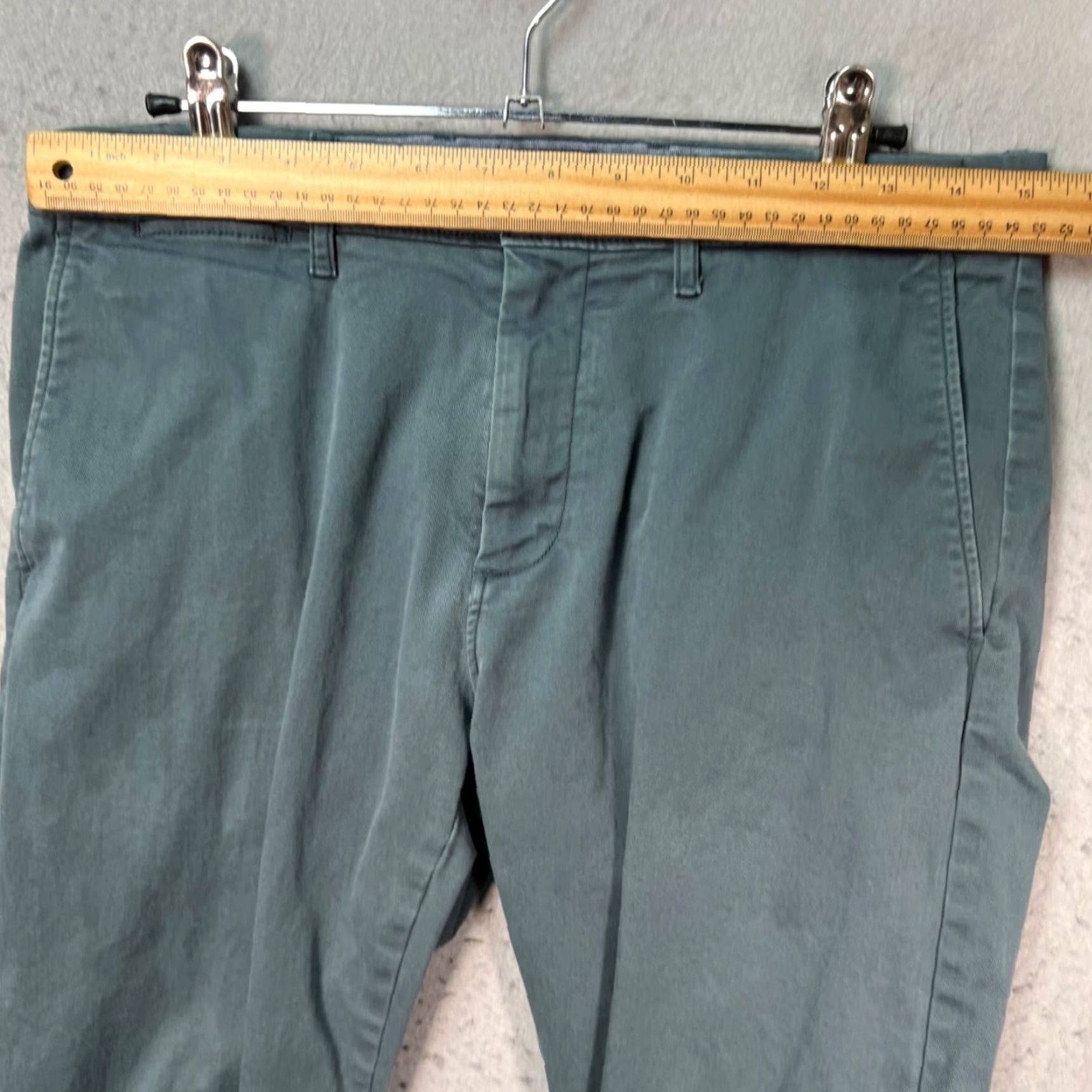 J.Crew J.CREW 484 Slim Fit Green Chino Pants Cotton Blend Mens 29 x 29 Straight Front Slimming Casual Vintage No Size US 29 - 6 Thumbnail