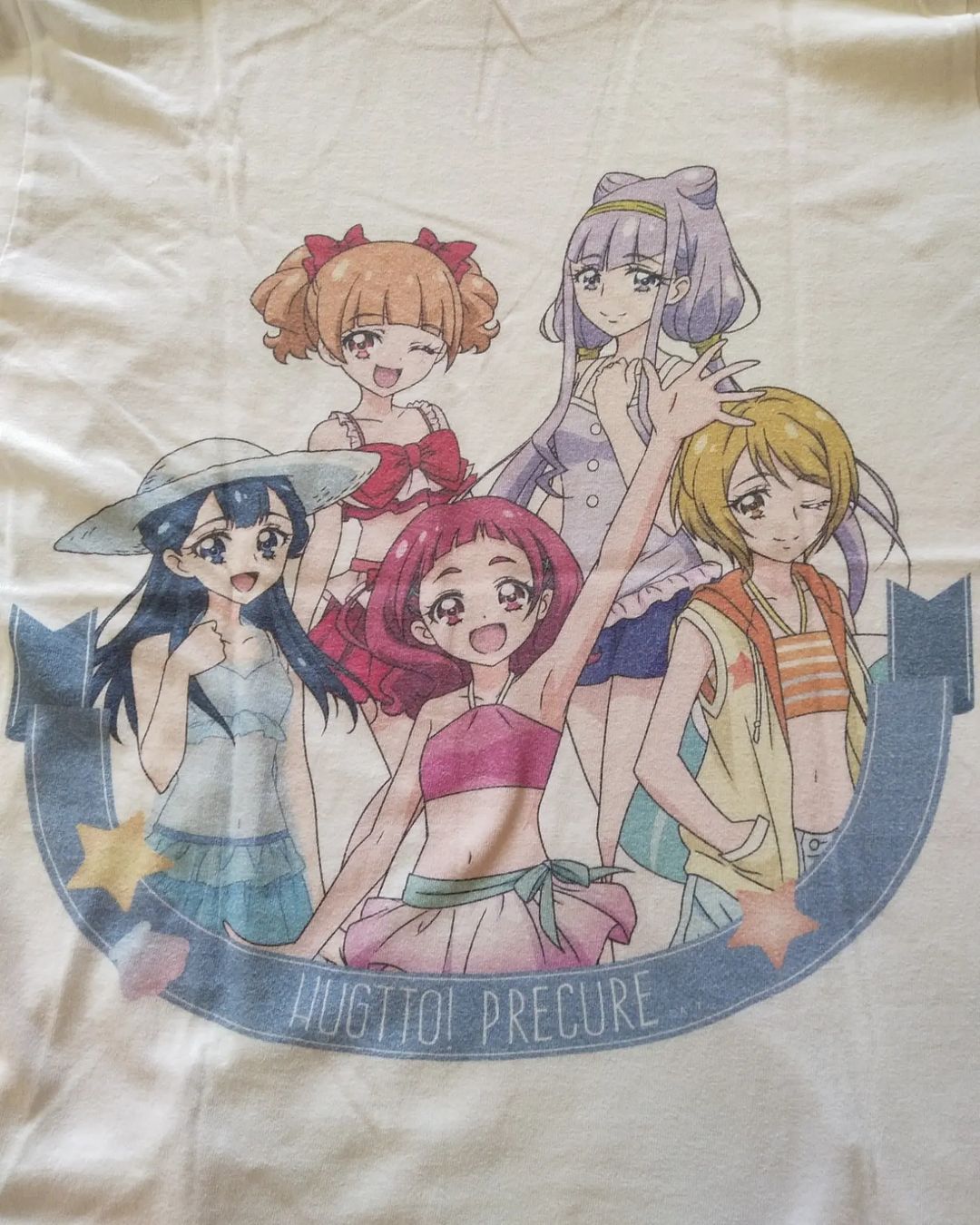 Anime × Japanese Brand Hug! Pretty Cure Group Art Big Print Anime Tees Size US L / EU 52-54 / 3 - 2 Thumbnail
