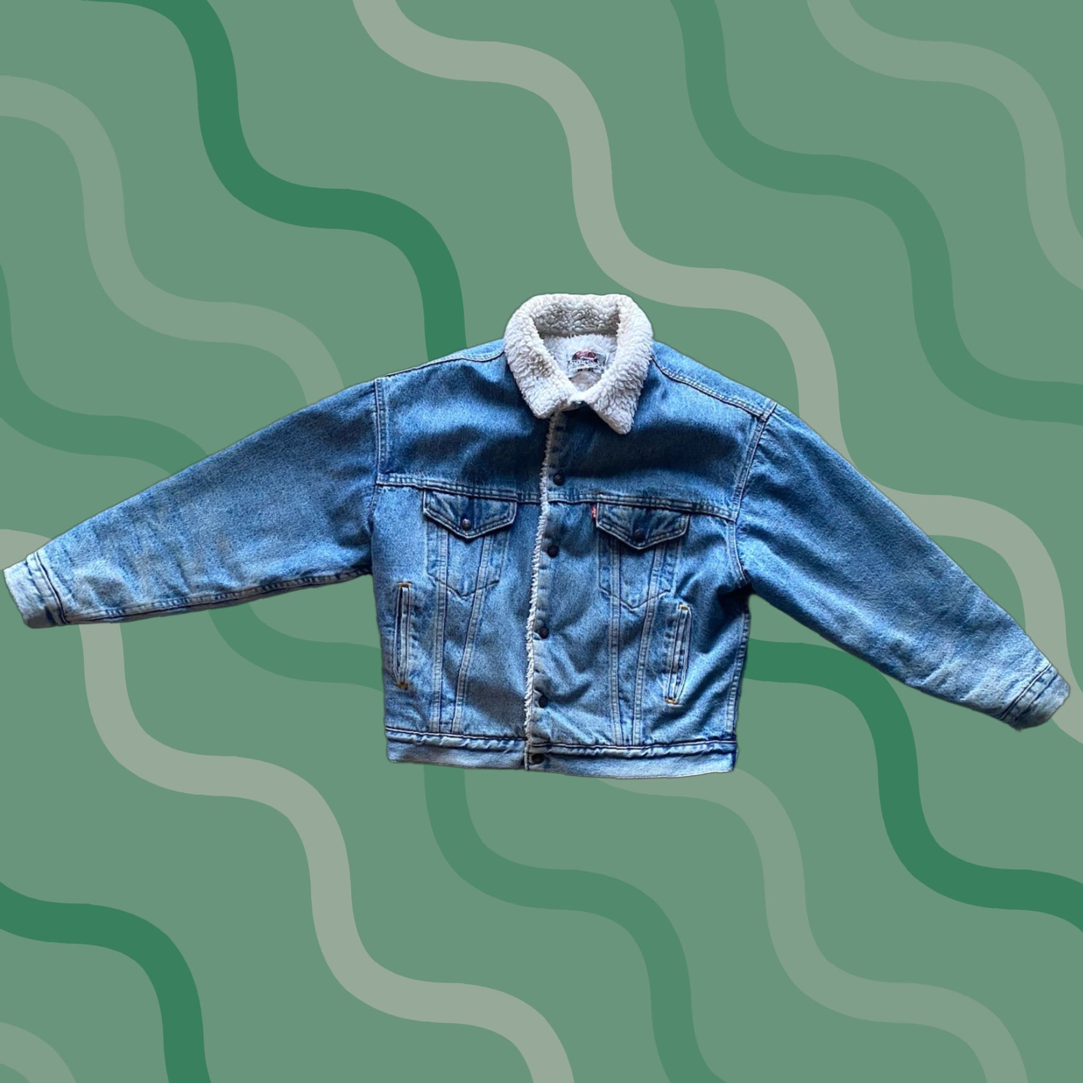 Levi's VINTAGE Levi’s Denim Jacket Sherpa Lined Men’s Size M Blue Made In USA WPL 423 Jacket Mens Denim Blue Lined Cotton Polyester Snap USA 423 Accessories? Size US M / EU 48-50 / 2 - 1 Thumbnail