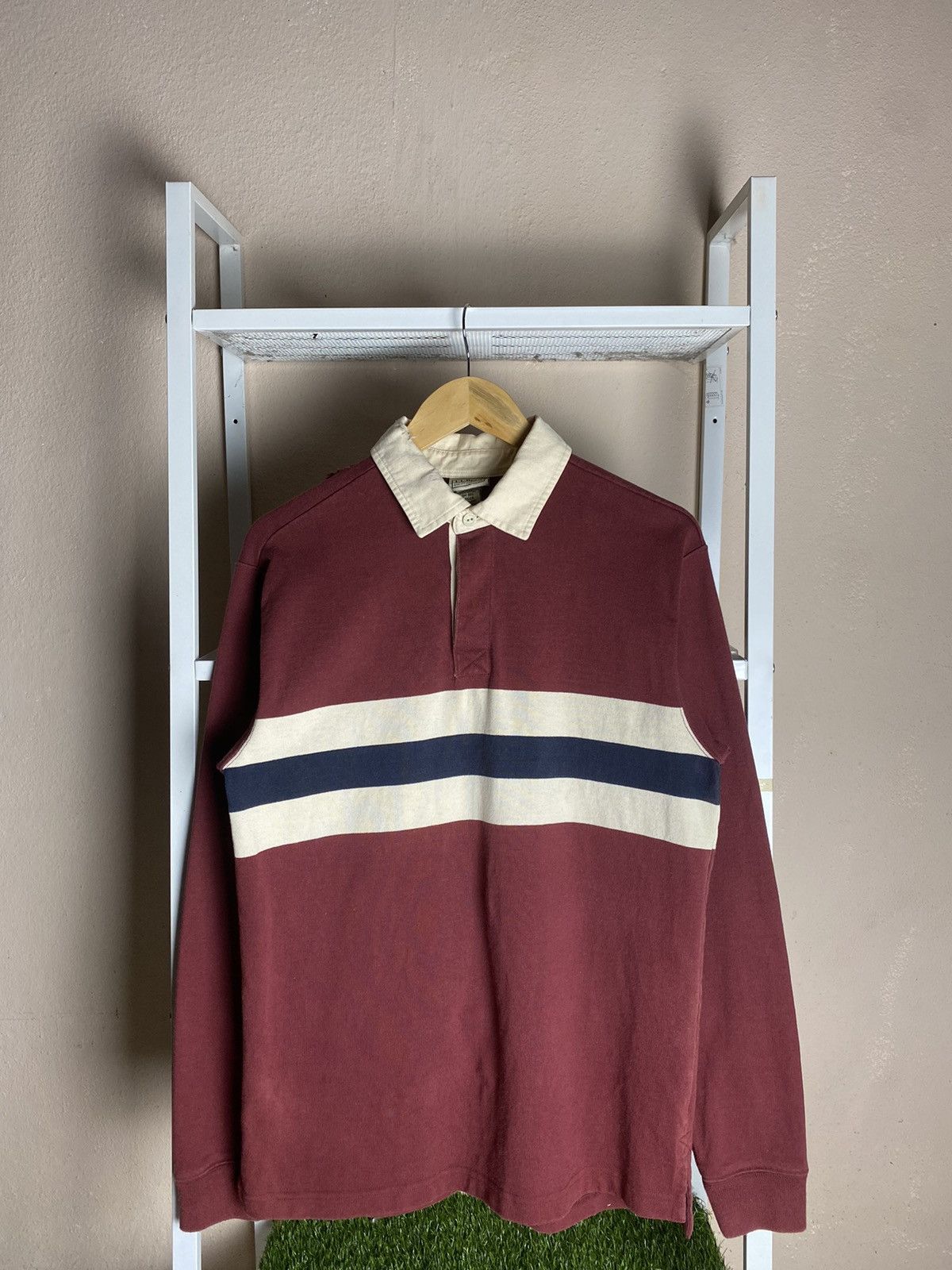 Distress Vintage L.L Bean Rugby Stripe