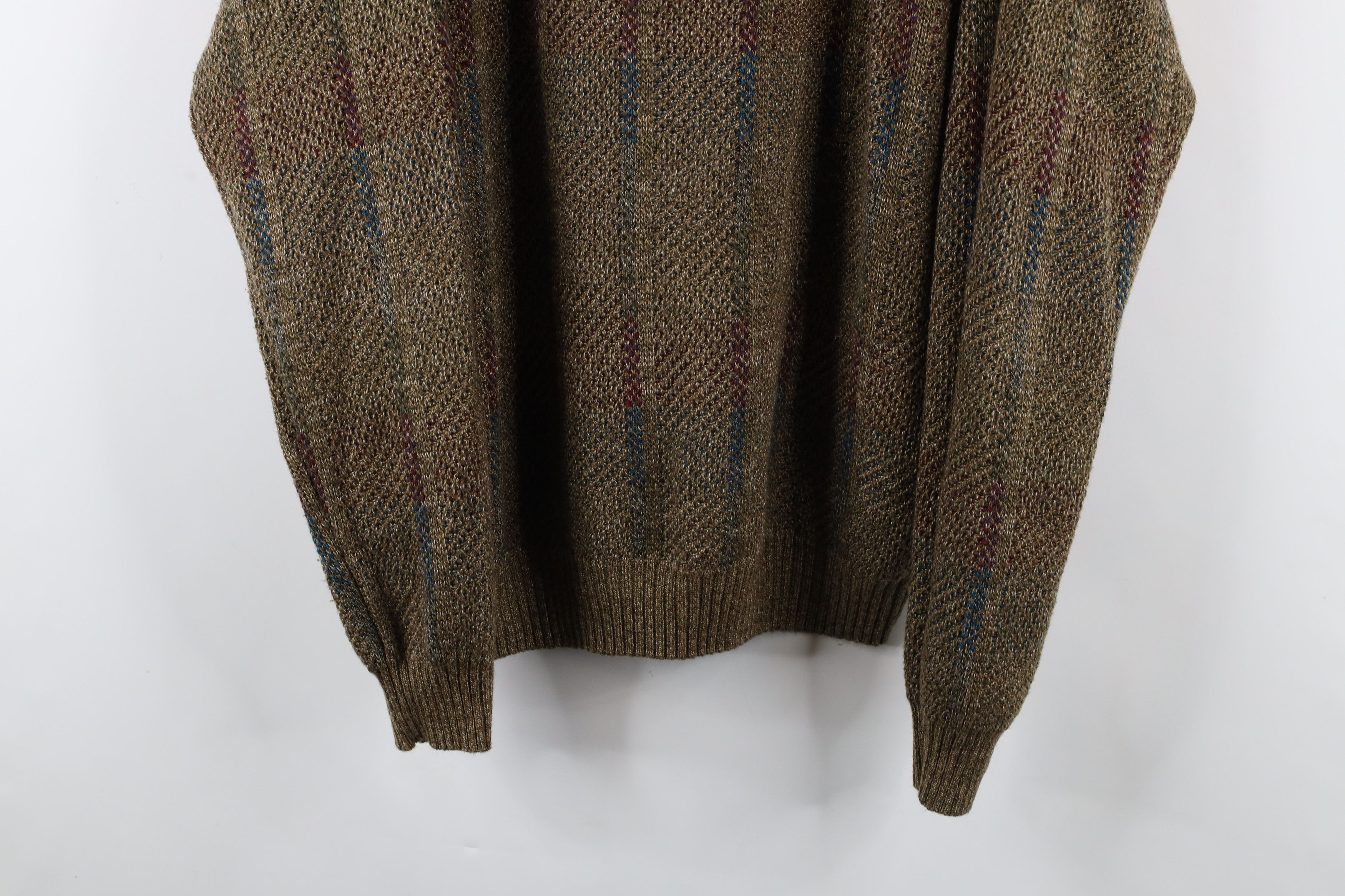 Vintage Vintage 90s Streetwear Earth Tone Knit Dad Grandpa Sweater Size US XL / EU 56 / 4 - 3 Thumbnail