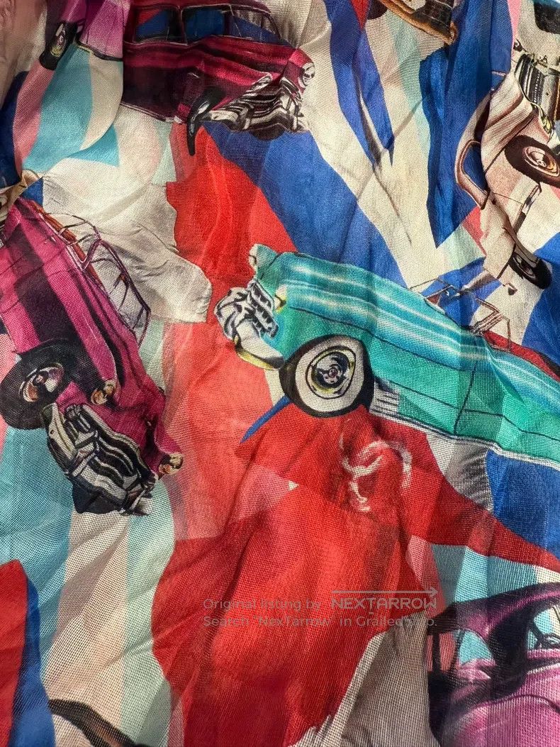 Chanel Chanel Retro racing pattern silk printed skirt Size 42" / US 20 - 7 Thumbnail