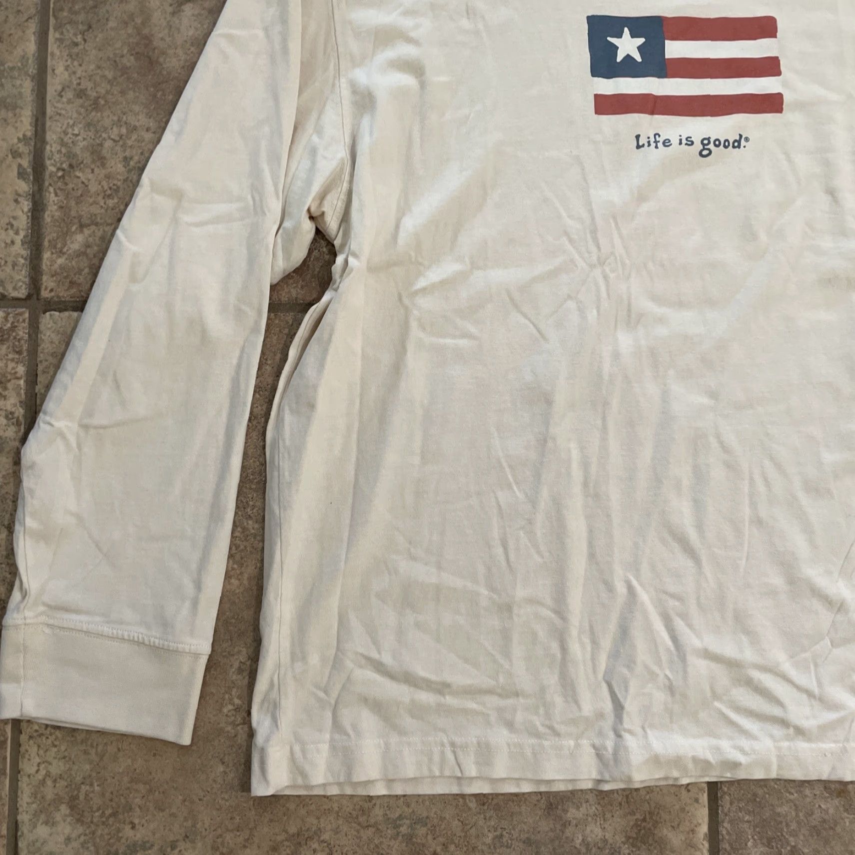Life is Good Life Is Good Beige Graphic T-Shirt Mens XL Casual Shirt Size US XL / EU 56 / 4 - 3 Thumbnail