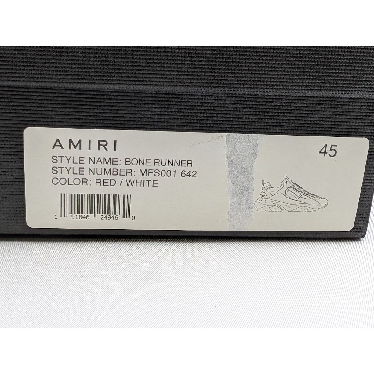 Amiri o1rshd1 Bone Runners in Red/White Size US 12 / EU 45 - 25 Thumbnail