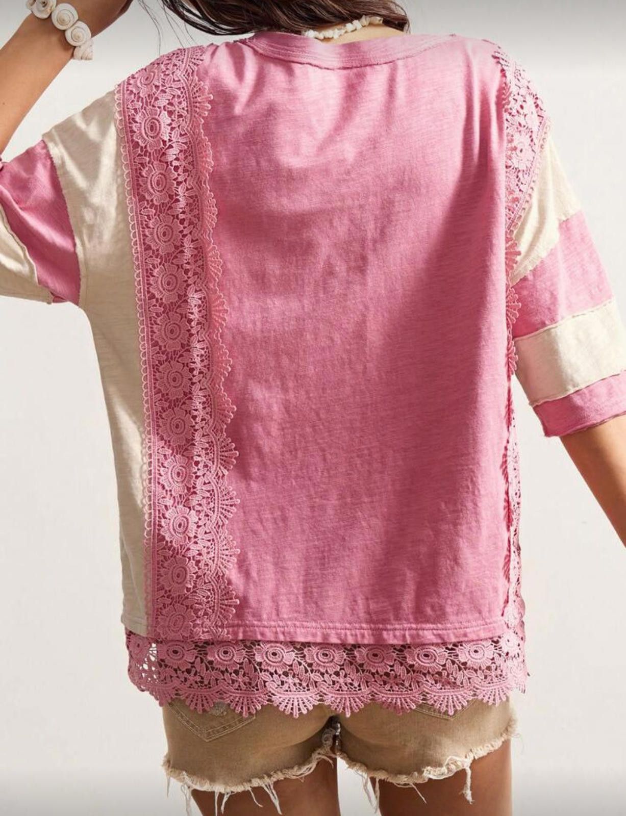 Other Pink Lace Jersey Number 23 Size L / US 10 / IT 46 - 4 Thumbnail