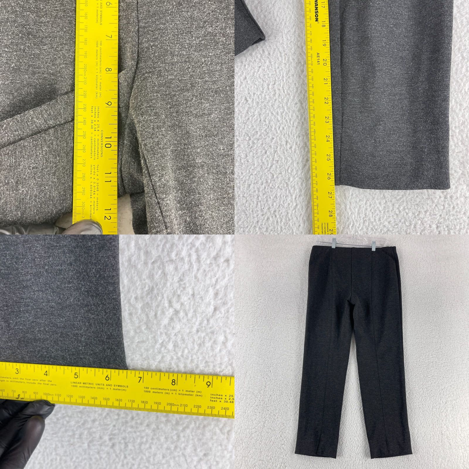 J. Jill J. Jill Petites Gray Ponte Slim Leg Pants Womens Pull On Stretch Mid-Rise PS Size 28" / US 6 / IT 42 - 8 Thumbnail