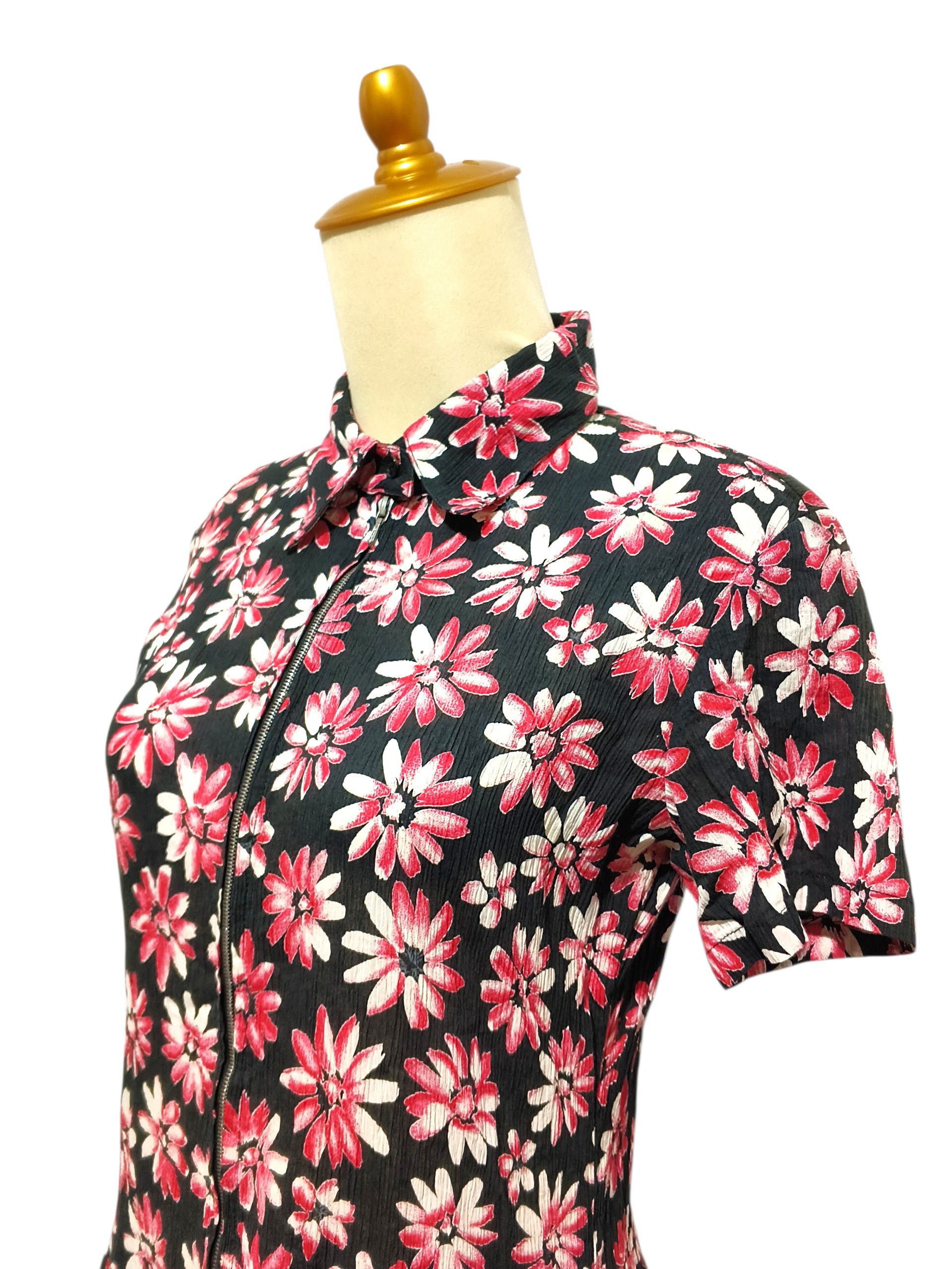 agnes b. Vintage Agnes b Lolita Floral Daisy Zip Dress Size S / US 4 / IT 40 - 4 Thumbnail