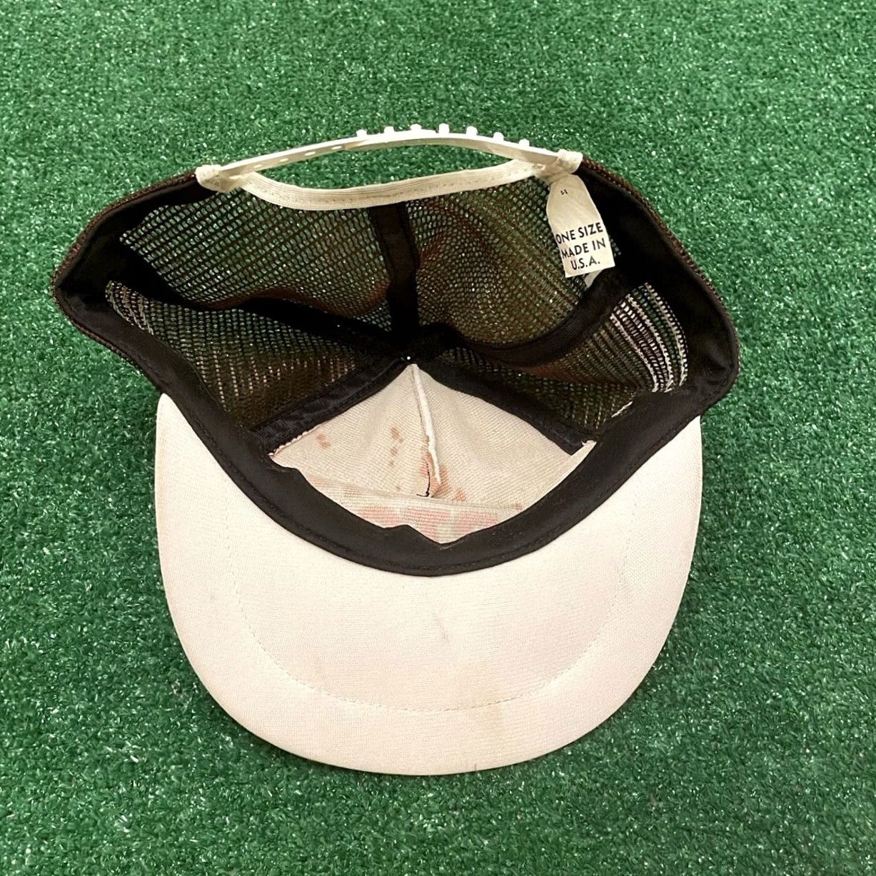 Vintage VINTAGE Hat Mens One Size Three Stripe Trucker ASA ARTGO Challenge Series Rare VTG Made USA Size ONE SIZE - 4 Thumbnail
