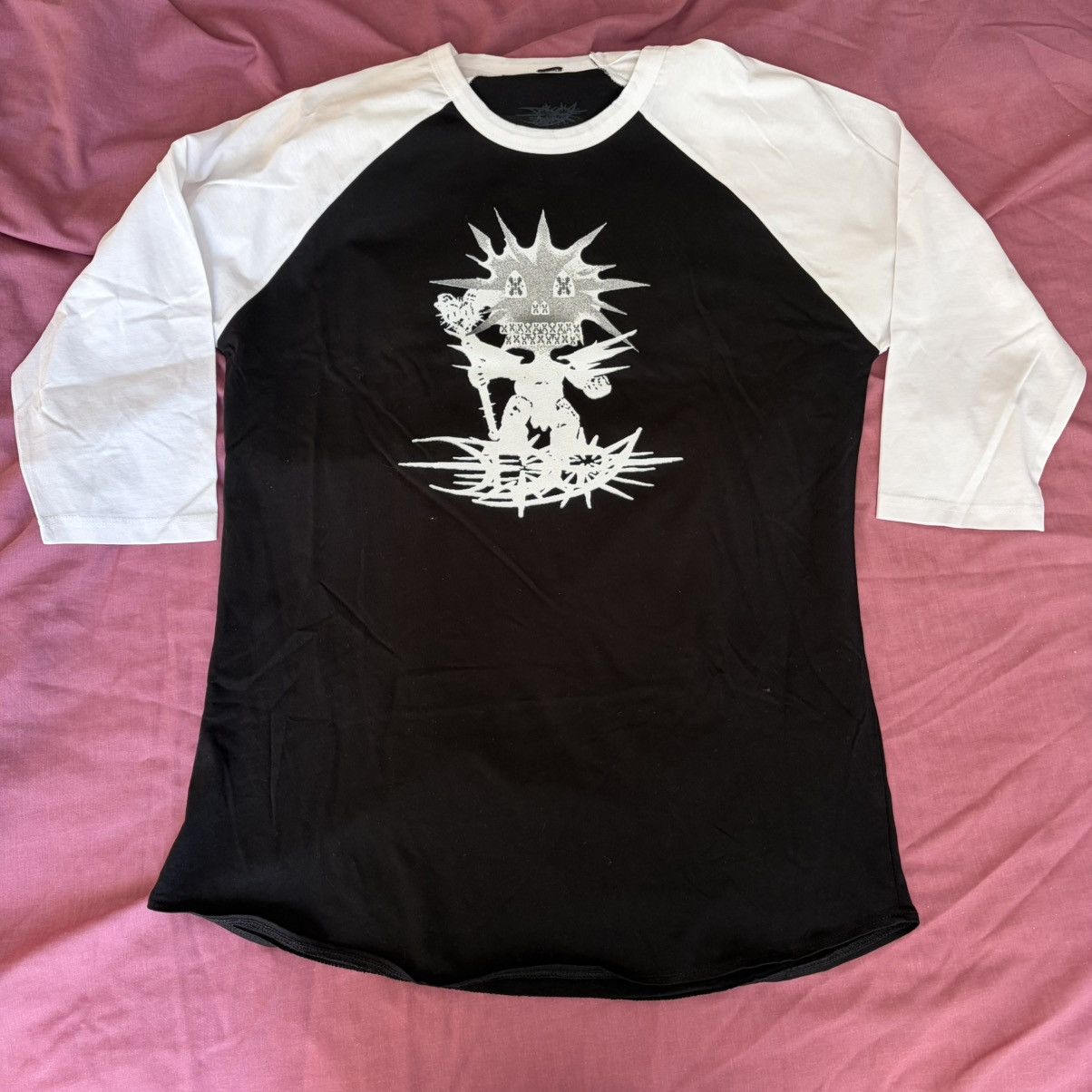 Drain Gang Drain Gang 2022 Tour Baseball T Shirt - White/Black Size US M / EU 48-50 / 2 - 2 Thumbnail