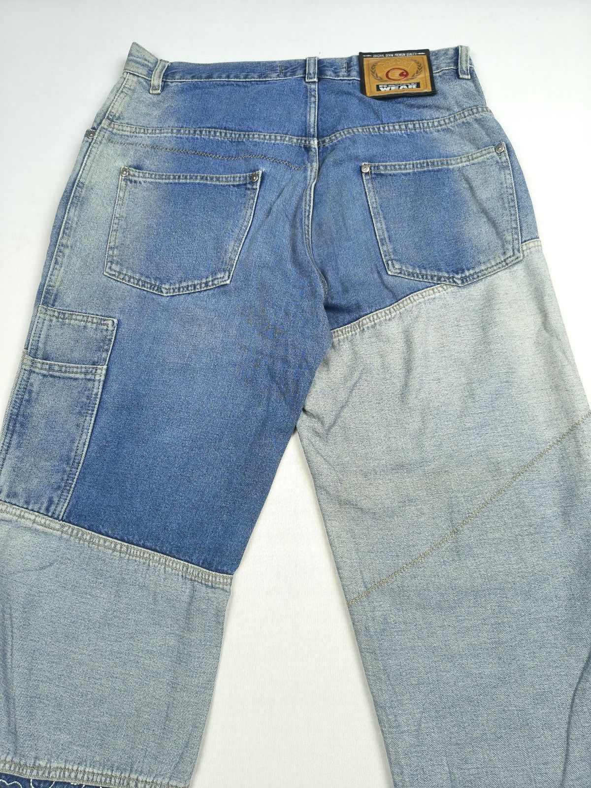 Southpole Royal Wear Patchwork Jeans Crown Logo Y2K Baggy (058) Size US 34 / EU 50 - 10 Thumbnail