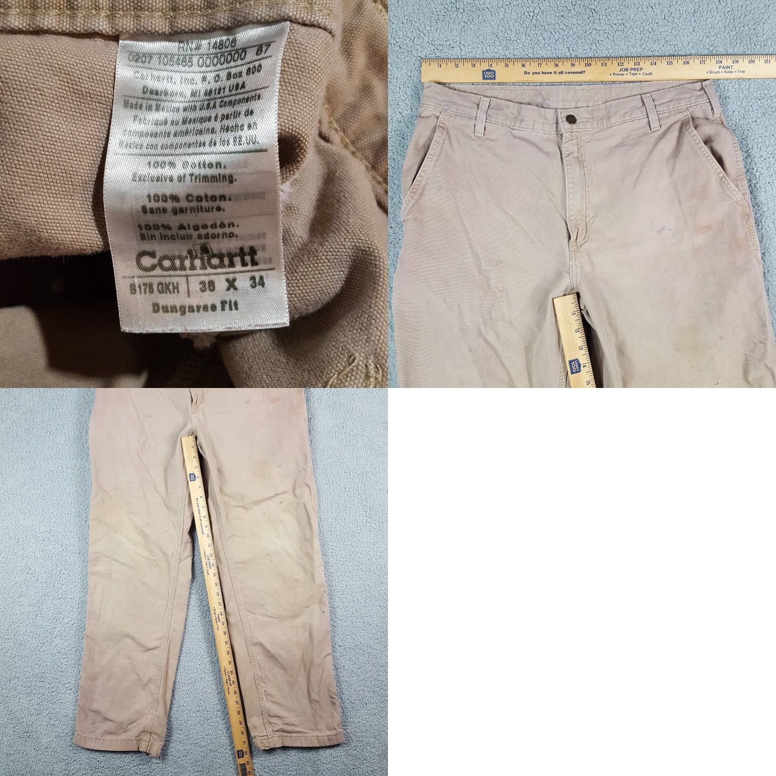 Carhartt VINTAGE Carhartt Men's Pants Casual Workwear Canvas 36x34 Straight Leg Y2K 90s Grunge Outdoor Size US 36 / EU 52 - 8 Thumbnail