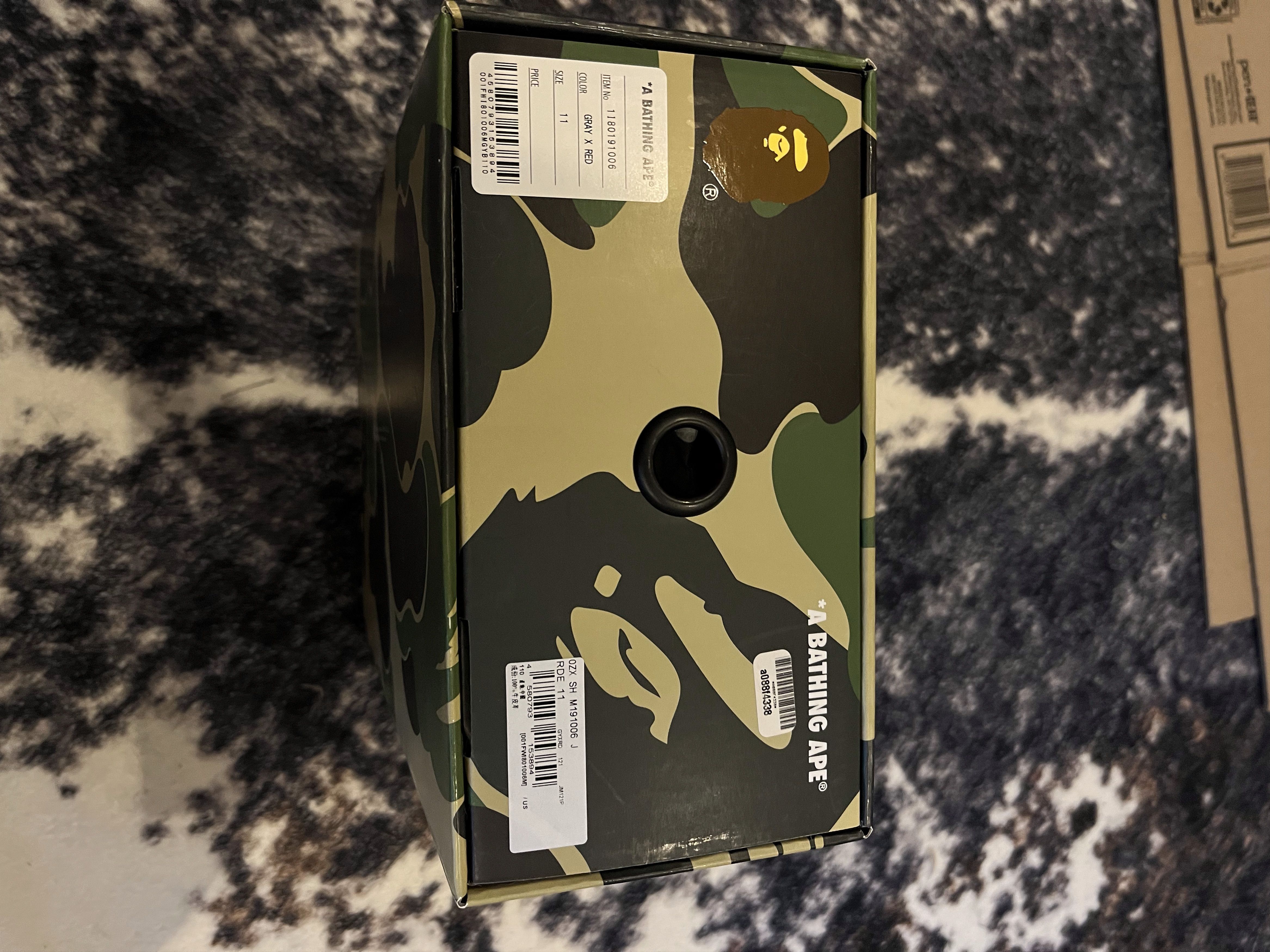 Bape A Bathing Ape Bapestas Grey x Red Size US 11 / EU 44 - 9 Thumbnail
