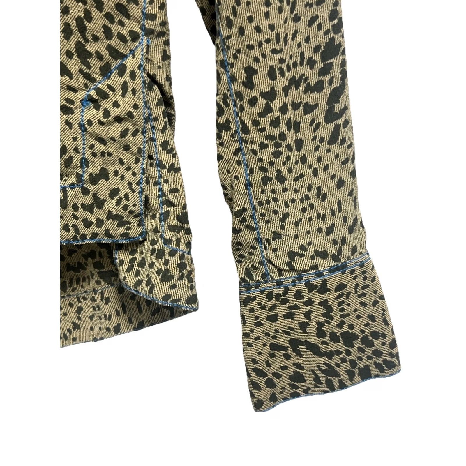 Rag & Bone rag & bone Animal Print Blouse Green Black Draped Cowl Neck Pullover PS Petite Pullover Blouse Women Multicolor Animal Print ailors? Size S / US 4 / IT 40 - 6 Thumbnail