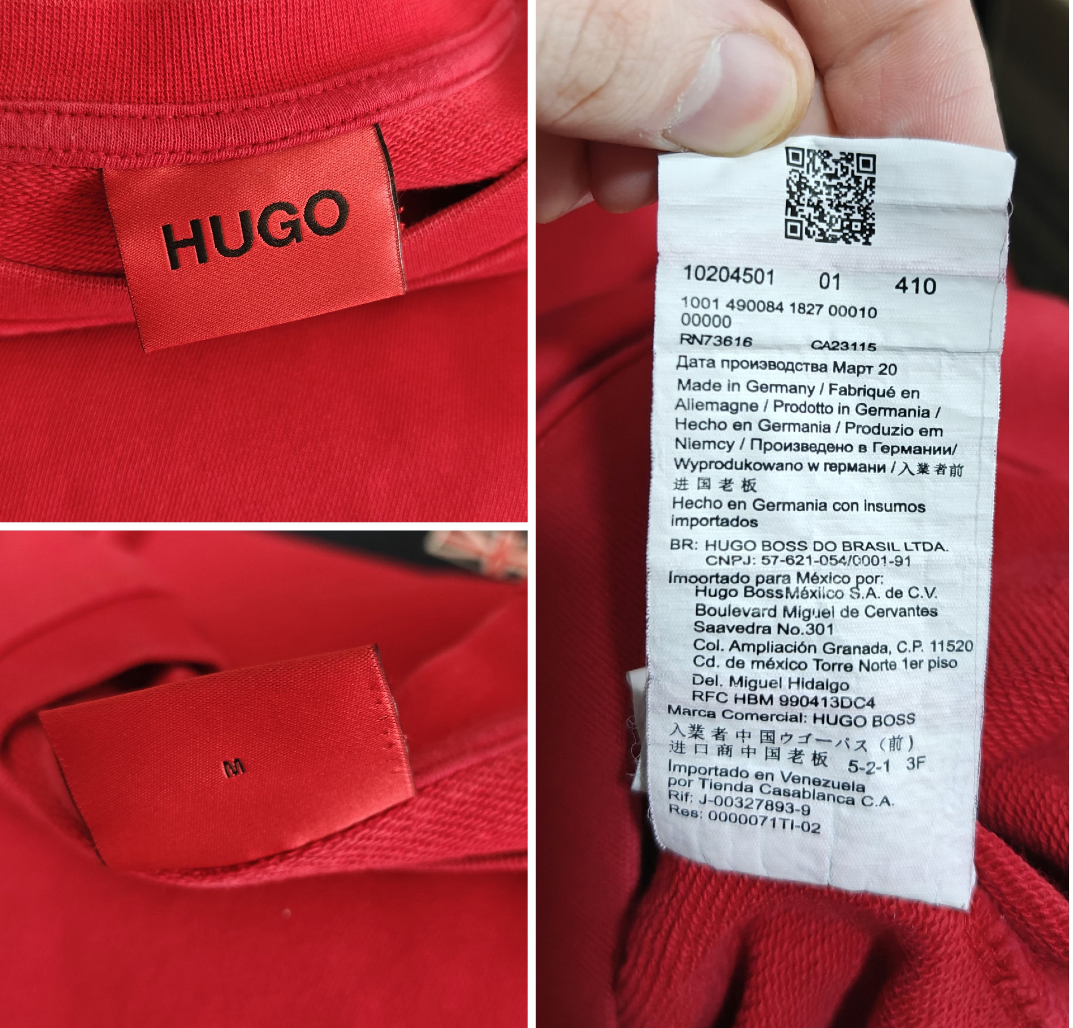 Hugo Boss Hugo Boss Sweatshirt Crewneck Red Pullover size M Size US M / EU 48-50 / 2 - 9 Thumbnail