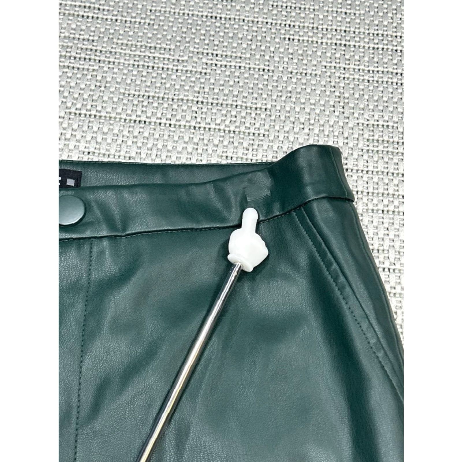 Zara Zara Pants Womens Large Green Faux Leather Skinny Pants Regular Women Green Zara High Rise Ankle Skinny Casual Party/Cocktail Size 36" / US 14 / IT 50 - 2 Thumbnail
