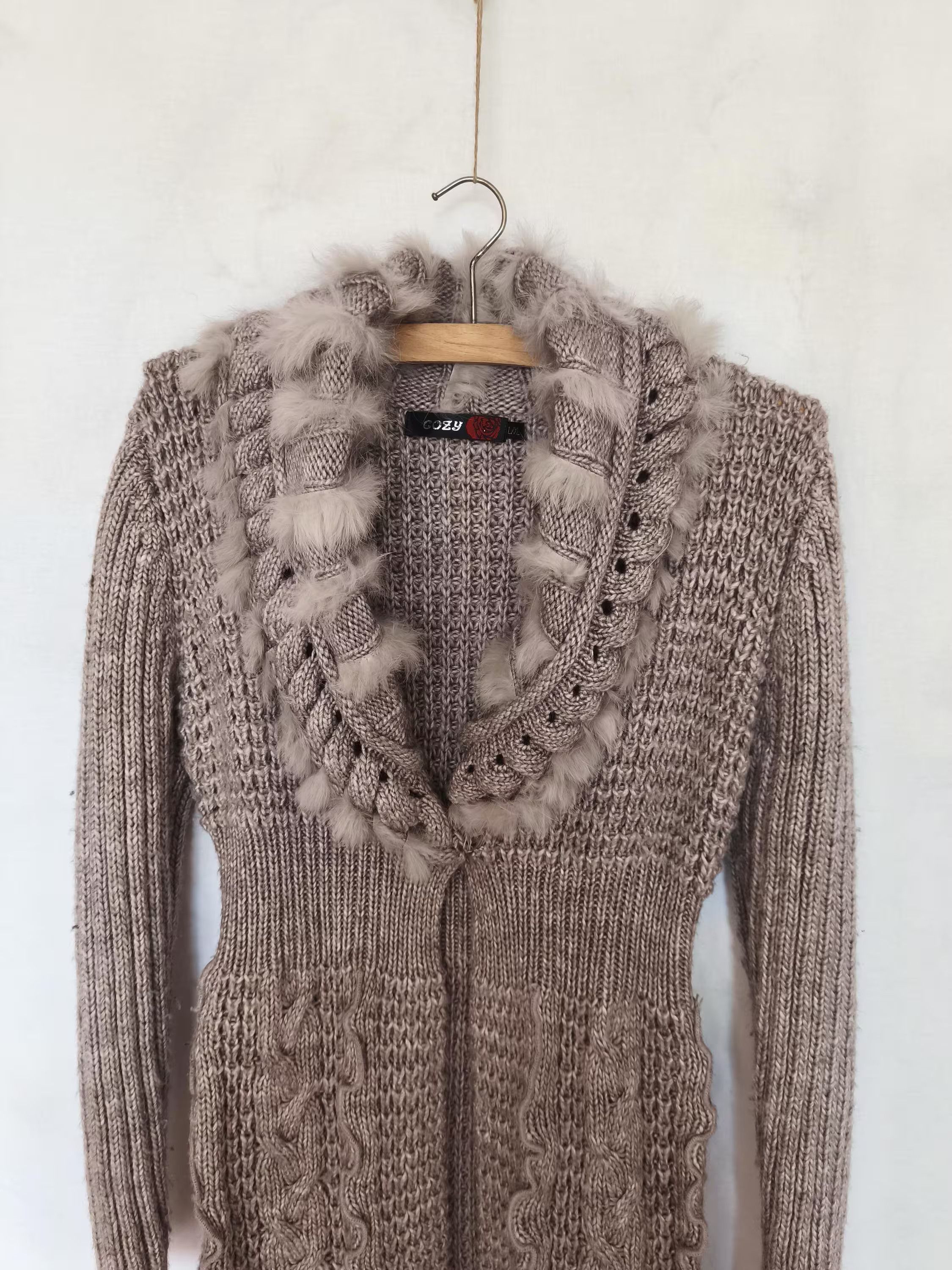 Other Vintage Shawl Collar Long Sleeves Cardigan brown wool blend Size S / US 4 / IT 40 - 2 Thumbnail