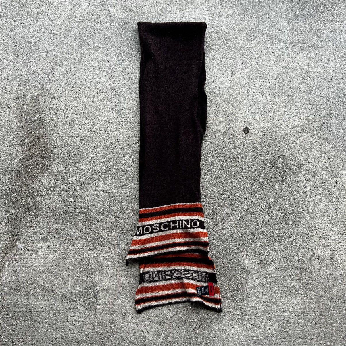 Moschino × Vintage vintage Y2K Moschino brown and orange spell out scarf Size ONE SIZE - 3 Thumbnail