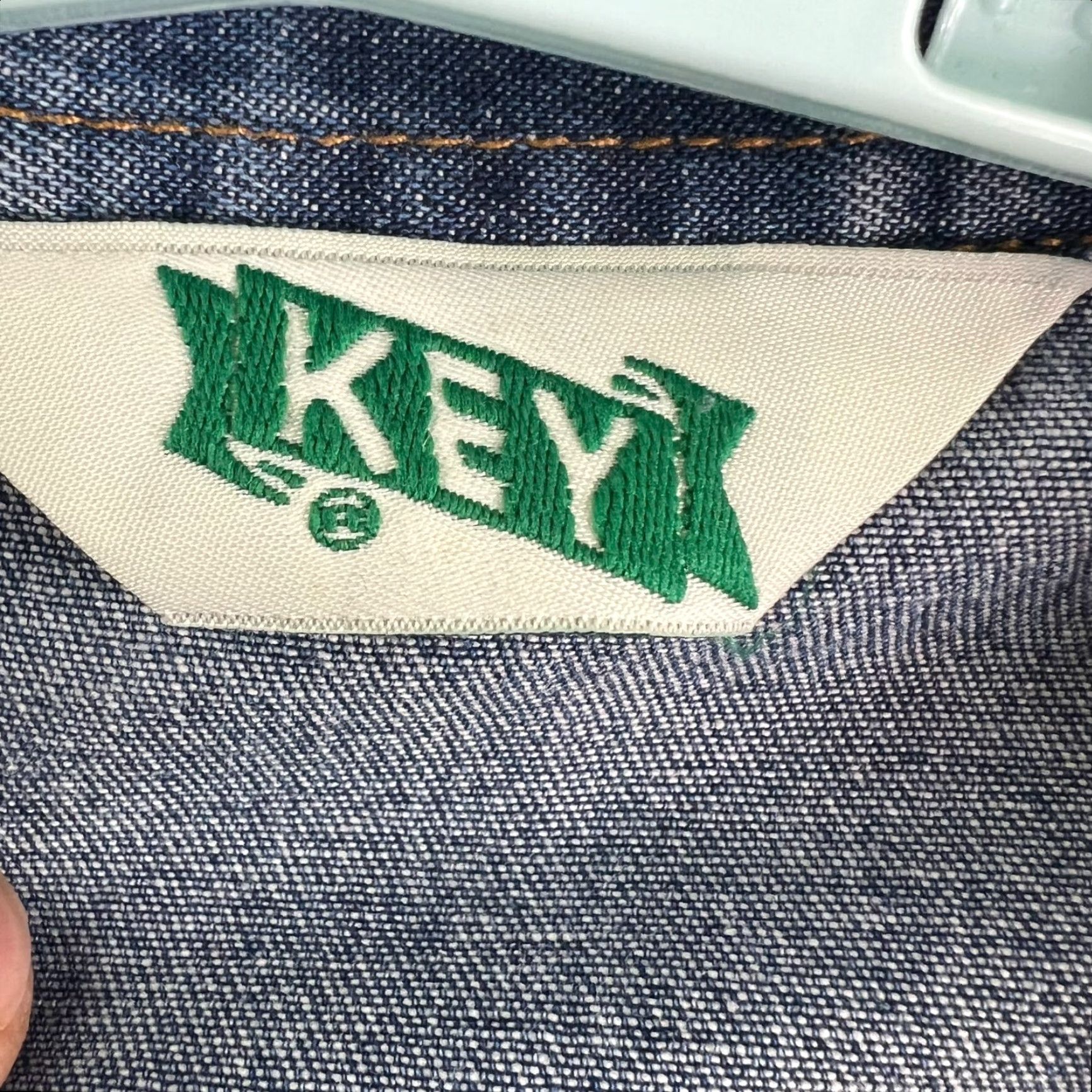 Vintage Key Denim Snap Button-Up Shirt Men 2XL Blue Missouri Gas & Electric Western Size US XXL / EU 58 / 5 - 4 Thumbnail
