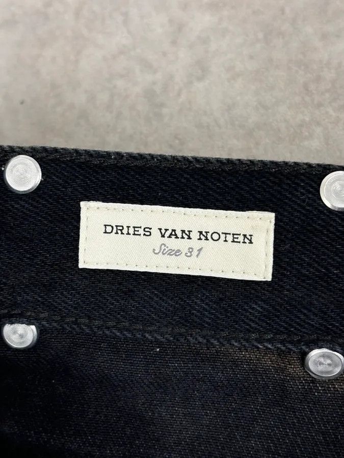 Dries Van Noten Dries Van Noten Navy Denim Tie-Dye Relaxed Jeans Size US 33 - 11 Thumbnail