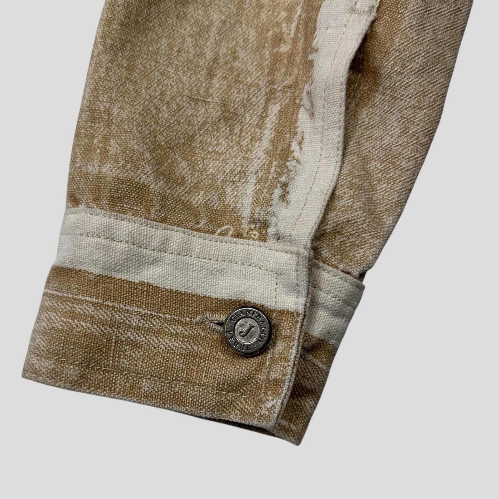 Designer Gianfranco Ferre 90’s Sublimation Acid Wash Hemp Jacket XS/S Size S / US 4 / IT 40 - 5 Thumbnail