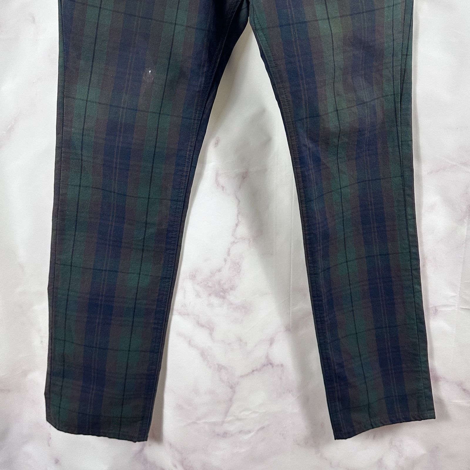 Kapital Green Plaid Buckle Back Pants Size US 33 - 9 Thumbnail