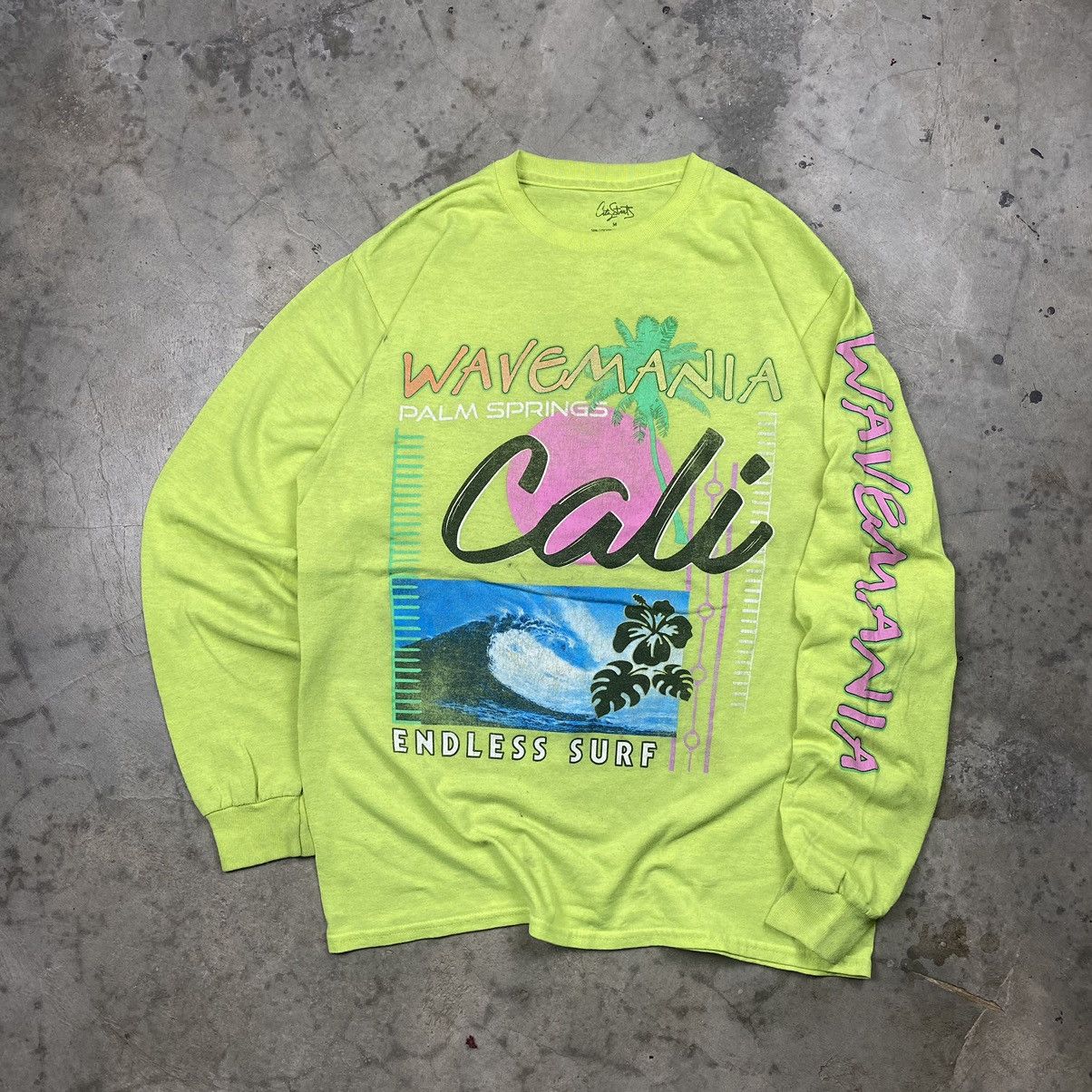Vintage y2k Wave Mania Palm Spring Surf LS Tee Size US S / EU 44-46 / 1 - 1 Thumbnail