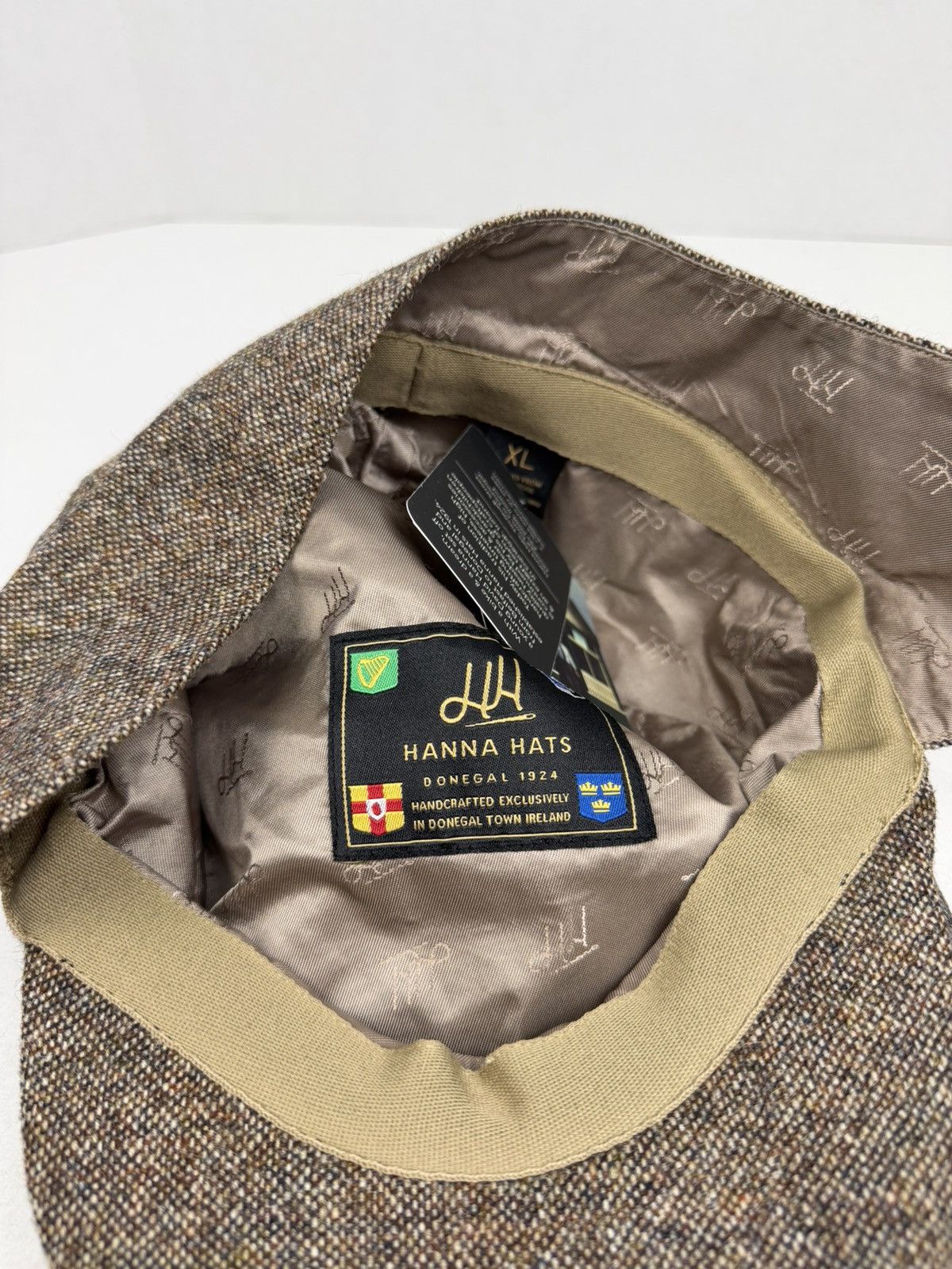 Other Hanna Hats Donegal Tweed Touring Flat Driving Cap Ear Flaps Size ONE SIZE - 11 Thumbnail
