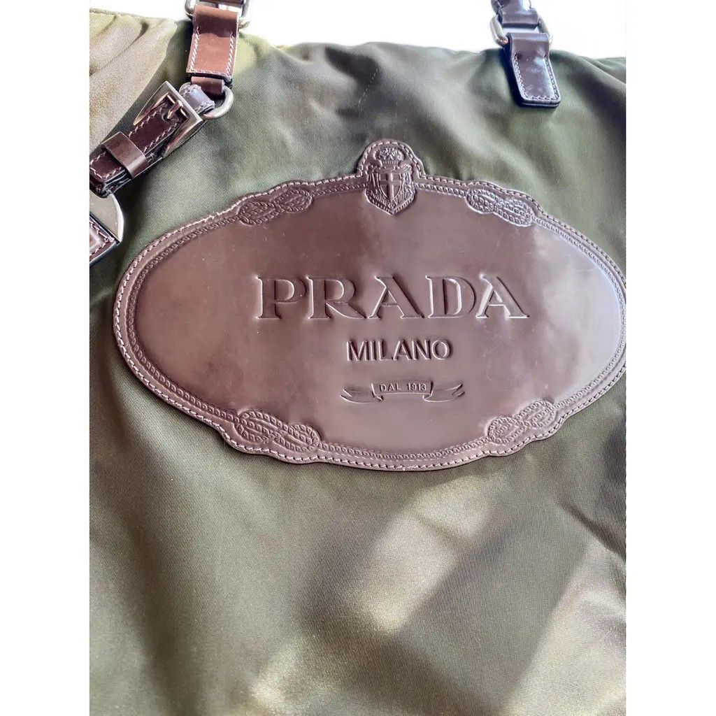 Prada Prada - Nylon 2Way Khaki Vintage Boston Handbag OIive Size ONE SIZE - 9 Thumbnail