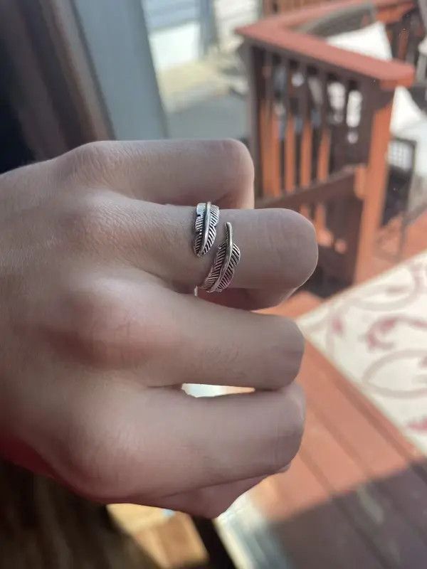 Japanese Brand Feather Ring - Adjustable Size ONE SIZE - 1 Thumbnail