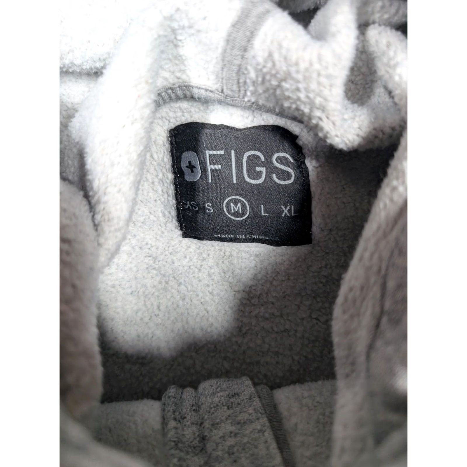 Vintage FIGS Hoodie Mens Medium Gray Sherpa Lined Full Zip Fleece Jacket Sweatshirt Size US M / EU 48-50 / 2 - 7 Thumbnail