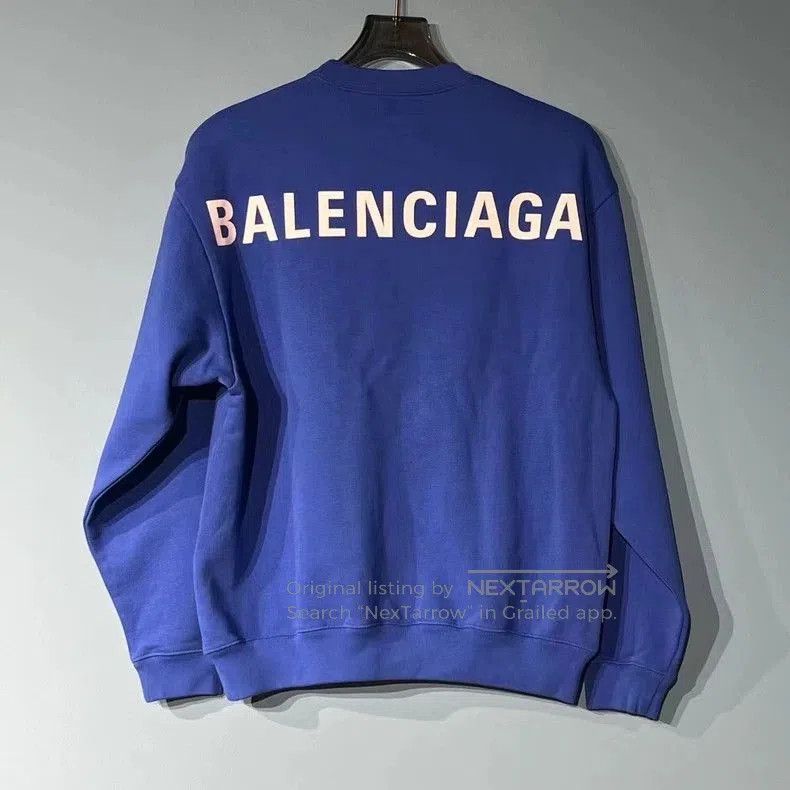 Balenciaga Balenciaga Blue Logo Print Sweatshirt. Size US XS / EU 42 / 0 - 1 Thumbnail