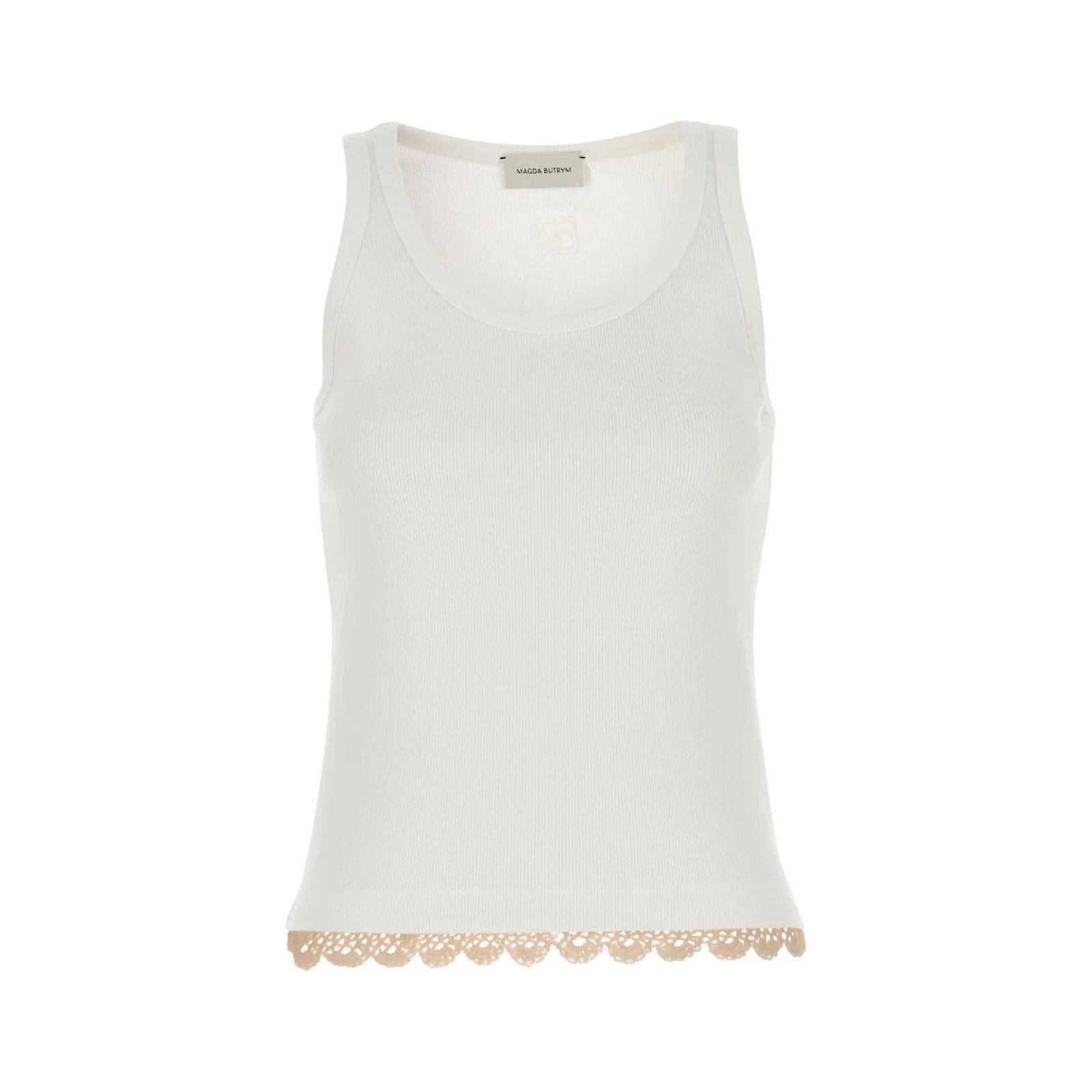 MAGDA BUTRYM White Stretch Cotton Tank Top New & Authentic (