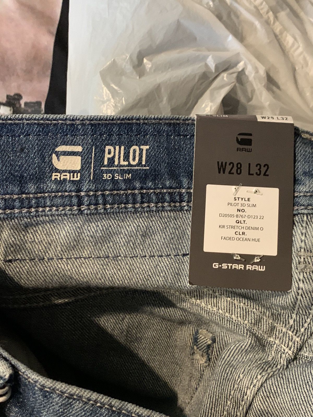 Designer × G-Star RARE New G-Star Raw Pilot 3D Slim Zip Knee Faded Denim Jeans Size US 28 / EU 44 - 7 Thumbnail