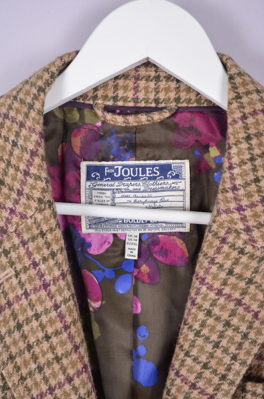 Designer Joules Jacket Tweed Portman Blazer Houndstooth Size US14 XXL Size XXL / US 16-18 / IT 52-54 - 6 Thumbnail